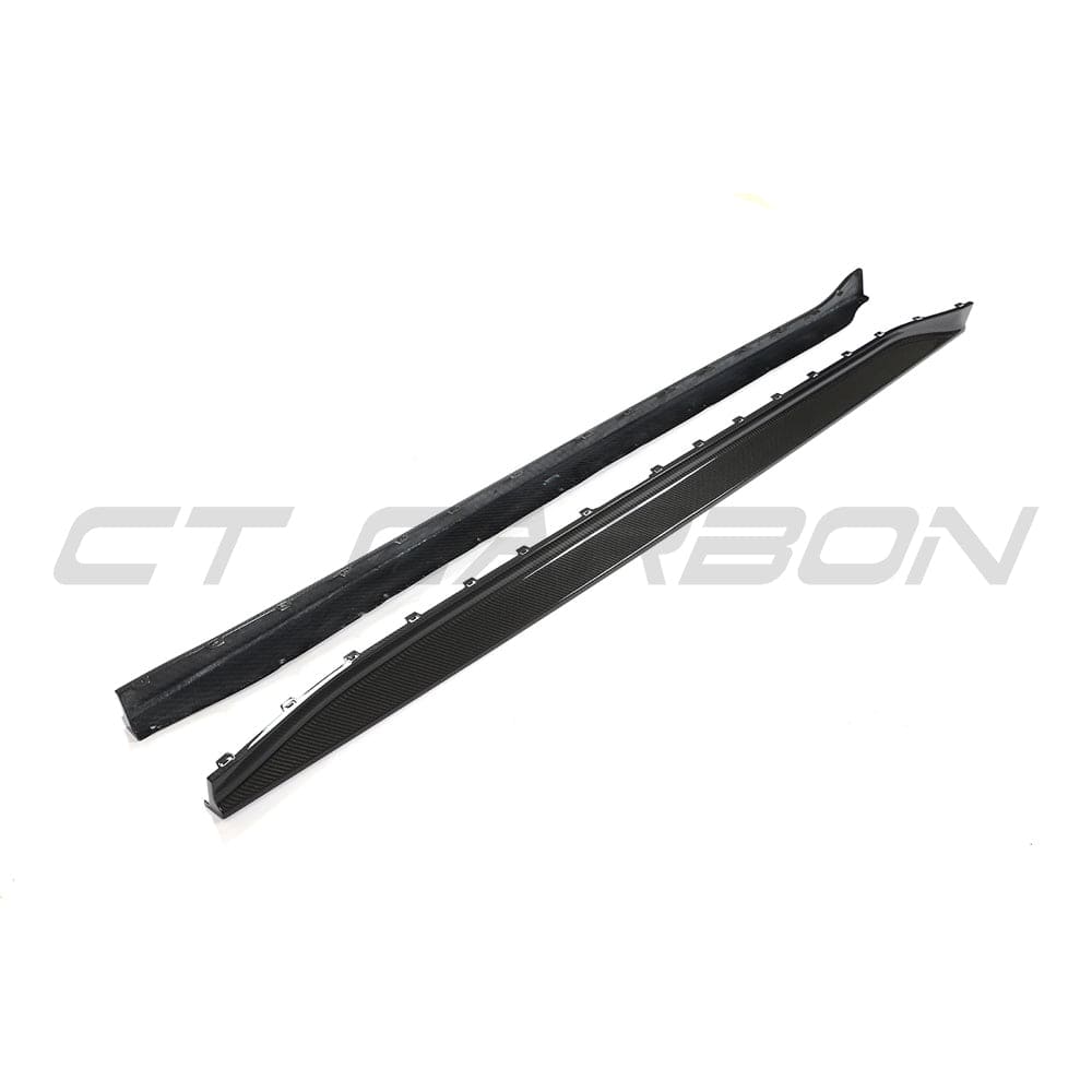 CT Carbon Pre-Preg Carbon Fibre/Carbon Fiber Side Skirt Replacement V3 for BMW M3 G80 Saloon (2021+) & G81 Touring (2022+) – Aero Sills, Side Skirt Extensions, Side Blades, Rocker Panel/Sill Extensions (Dry Carbon)