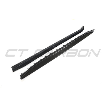 CT Carbon Pre-Preg Carbon Fibre/Carbon Fiber Side Skirt Replacement V3 for BMW M3 G80 Saloon (2021+) & G81 Touring (2022+) – Aero Sills, Side Skirt Extensions, Side Blades, Rocker Panel/Sill Extensions (Dry Carbon)