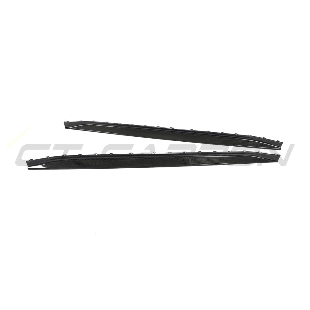 CT Carbon Pre-Preg Carbon Fibre/Carbon Fiber Side Skirt Replacement V3 for BMW M3 G80 Saloon (2021+) & G81 Touring (2022+) – Aero Sills, Side Skirt Extensions, Side Blades, Rocker Panel/Sill Extensions (Dry Carbon)
