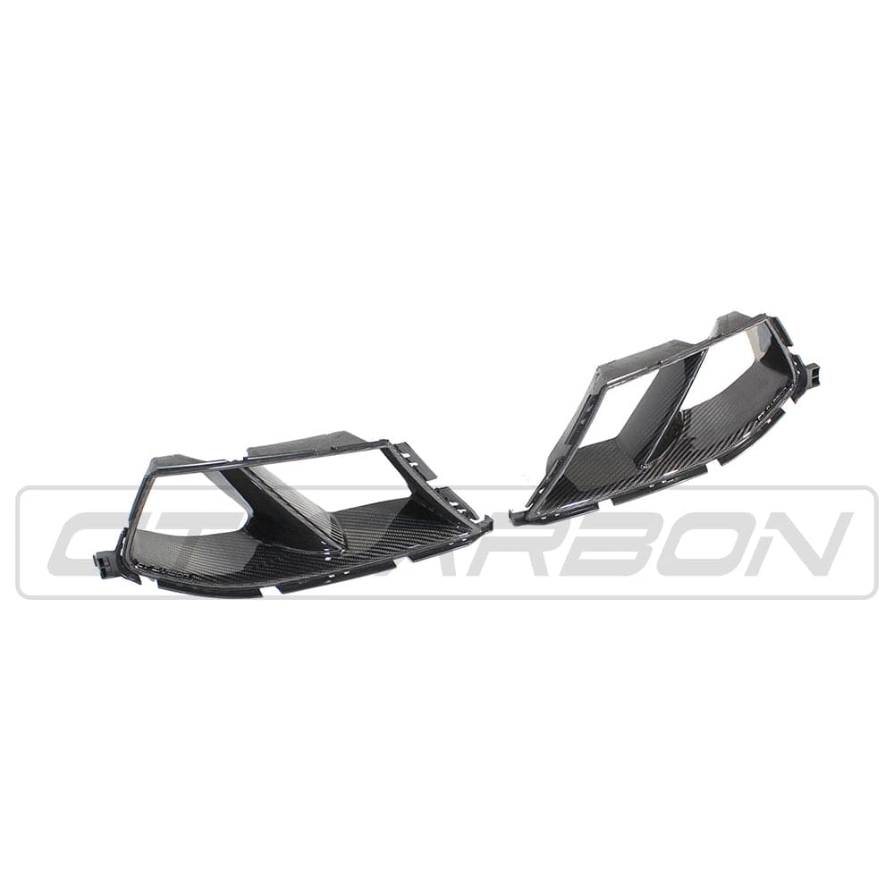 BMW M3/M4 G8X (G80 G81 G82 G83) Front Bumper Air Duct Inserts/Vents/Inlets/Intakes - Pre-Preg Carbon Fibre/Carbon Fiber - MP M Performance Style - 2021+ - CT Carbon OEM+ Vent Trim/Covers Air Channels
