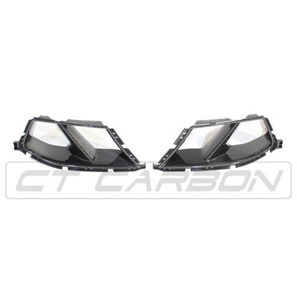 CT Carbon BMW M3/M4 G80 G81 G82 G83 Front Bumper Air Intake Ducts - M Performance Style Prepreg Carbon Fibre/Fiber Vents Inlets Covers Aero Ducts (G8X 2021+)
