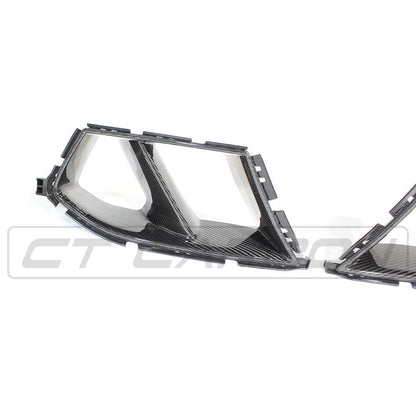 CT Carbon BMW M3/M4 G80 G81 G82 G83 Front Bumper Air Intake Ducts - M Performance Style Prepreg Carbon Fibre/Fiber Vents Inlets Covers Aero Ducts (G8X 2021+)