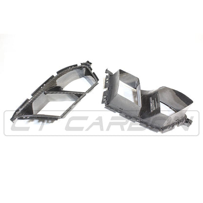 CT Carbon BMW M3/M4 G80 G81 G82 G83 Front Bumper Air Intake Ducts - M Performance Style Prepreg Carbon Fibre/Fiber Vents Inlets Covers Aero Ducts (G8X 2021+)