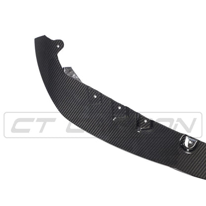 BMW M3/M4 G80 G81 G82 G83 Front Lip / Front Splitter / Front Spoiler – CT Style Pre-Preg Carbon Fibre (Dry Carbon Look) Aero Valance | G8X 2021+ | M3 Touring G81 | Carbon Fiber | Saloon Coupe Convertible | Front Bumper Lip | UK Stock
