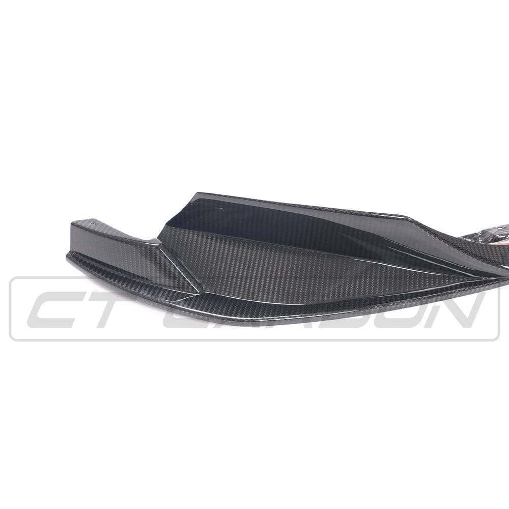 BMW M3/M4 G80 G81 G82 G83 Front Lip / Front Splitter / Front Spoiler – CT Style Pre-Preg Carbon Fibre (Dry Carbon Look) Aero Valance | G8X 2021+ | M3 Touring G81 | Carbon Fiber | Saloon Coupe Convertible | Front Bumper Lip | UK Stock