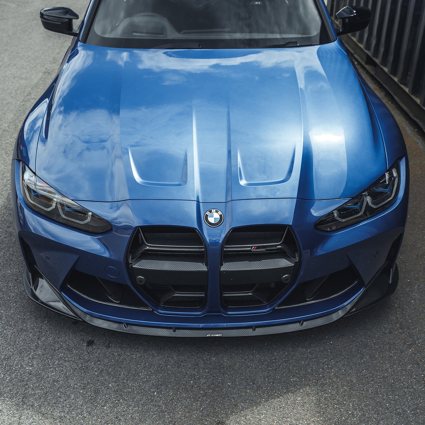 BMW M3/M4 G80 G81 G82 G83 Front Lip / Front Splitter / Front Spoiler – CT Style Pre-Preg Carbon Fibre (Dry Carbon Look) Aero Valance | G8X 2021+ | M3 Touring G81 | Carbon Fiber | Saloon Coupe Convertible | Front Bumper Lip | UK Stock