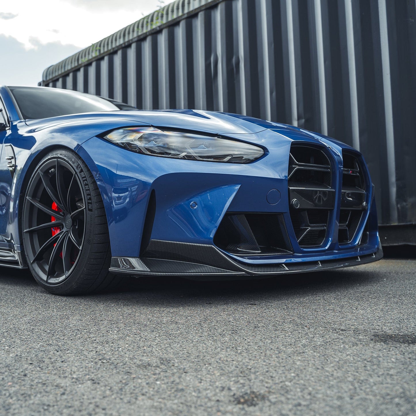 BMW M3/M4 G80 G81 G82 G83 Front Lip / Front Splitter / Front Spoiler – CT Style Pre-Preg Carbon Fibre (Dry Carbon Look) Aero Valance | G8X 2021+ | M3 Touring G81 | Carbon Fiber | Saloon Coupe Convertible | Front Bumper Lip | UK Stock