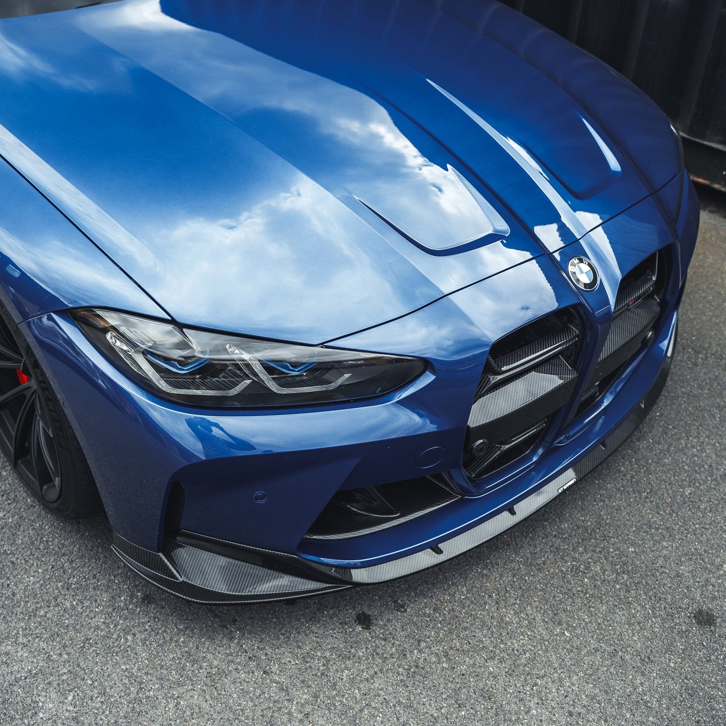 BMW M3/M4 G80 G81 G82 G83 Front Lip / Front Splitter / Front Spoiler – CT Style Pre-Preg Carbon Fibre (Dry Carbon Look) Aero Valance | G8X 2021+ | M3 Touring G81 | Carbon Fiber | Saloon Coupe Convertible | Front Bumper Lip | UK Stock