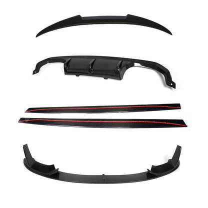 BMW M4 F83 Convertible/Cabrio/Cabriolet Carbon Fibre/Fiber Body Kit V2 – Gloss CFRP M Performance Style Aero Pack: Front Lip Splitter, Side Skirts, Rear Diffuser, Boot Spoiler – 2014–2020 F8x