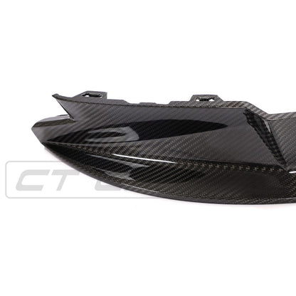 BMW M4 G82/G83 (2021+) Carbon Fibre/Fiber Rear Diffuser Valance – CT Design Pre-Preg Rear Bumper Insert, Rear Apron, Rear Splitter, Lower Bumper Aero Upgrade (Coupe & Convertible)