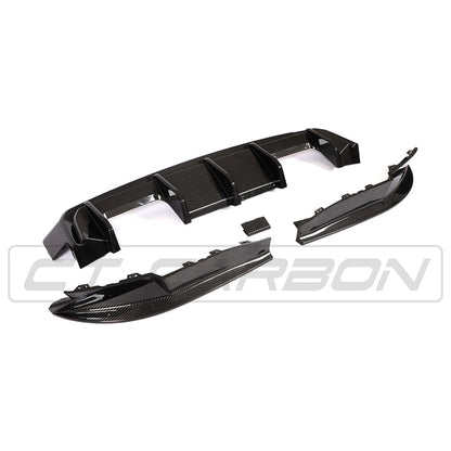 BMW M4 G82/G83 Carbon Fibre Rear Diffuser by CT Design - Performance Rear Valance / Bumper Insert Splitter Lip Trim Undertray (2021+) Pre-Preg OEM+ Aero for M4 Coupe & Convertible