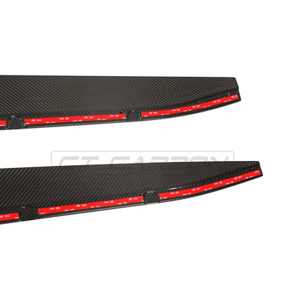 BMW M4 G82/G83 Carbon Fibre/Carbon Fiber Side Skirts - CT Design Side Splitters, Side Skirt Extensions, Rocker Panel/Sill Extensions & Side Blades | G8X 2021+ Pre-Preg Carbon, OEM+ Fit