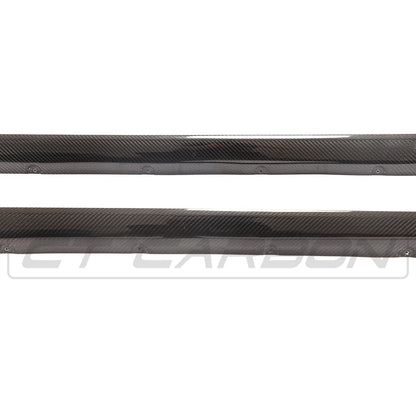 BMW M4 G82/G83 Carbon Fibre Side Skirts – CT Style Prepreg Dry Carbon Sill Extensions/Rocker Panel Covers/Side Splitters/Side Blades | 2021+ Coupe & Convertible | OEM+ Replacement Aero Kit, BMW Performance Style by CT Design