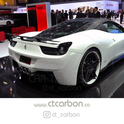 Ferrari 458 Italia Full Carbon Fibre/Fiber Body Kit & Aero Pack - CT Design (2010-2015) - Front Lip Splitter, Side Skirts, Rear Diffuser, Spoiler/Bootlid