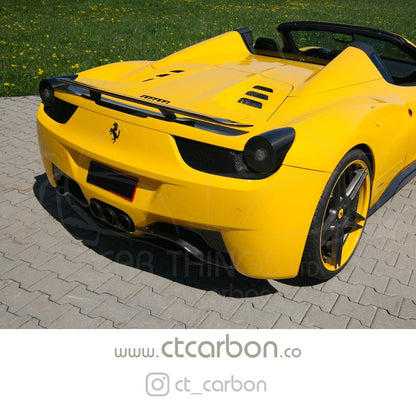 Ferrari 458 Italia Full Carbon Fibre/Fiber Body Kit & Aero Pack - CT Design (2010-2015) - Front Lip Splitter, Side Skirts, Rear Diffuser, Spoiler/Bootlid