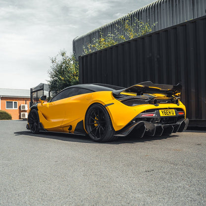 McLaren 720S Full Carbon Fibre/Fiber Body Kit & Aero Kit - CT Design V2 Dry Carbon (Pre-Preg) - Front Splitter/Lip, Side Skirts, Rear Diffuser/Valance, Airbrake Spoiler - OEM+ Fit - 2017-2023