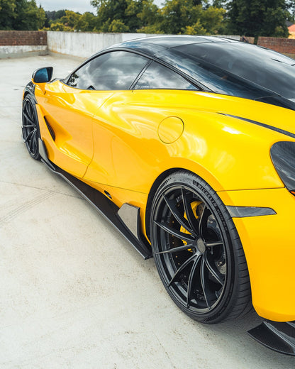 McLaren 720S Full Carbon Fibre/Fiber Body Kit & Aero Kit - CT Design V2 Dry Carbon (Pre-Preg) - Front Splitter/Lip, Side Skirts, Rear Diffuser/Valance, Airbrake Spoiler - OEM+ Fit - 2017-2023