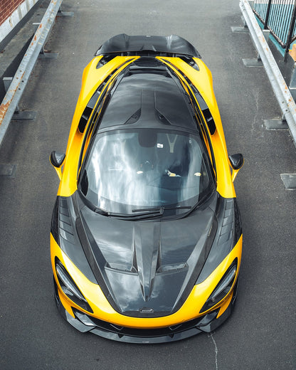McLaren 720S Carbon Fibre (Fiber) Body Kit – CT Series Full Dry Pre-Preg Aero Package: Front Splitter, Bonnet/Hood, Side Skirts, Wings/Fenders, Rear Diffuser & Spoiler/Airbrake – Fits 2017+ – MJ Modifications UK