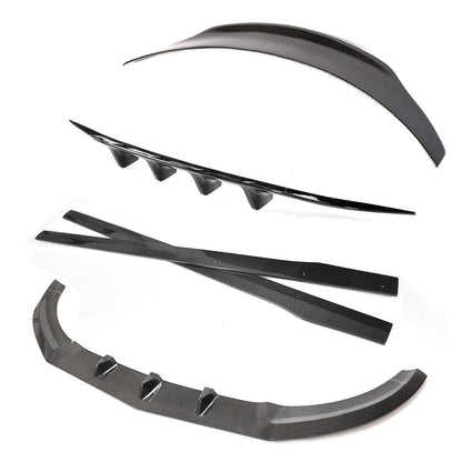 Mercedes W205 C-Class/C43 AMG Saloon Sedan 2015-2018 Pre-Facelift Full Carbon Fibre (Fiber) Body Kit - Front Lip Splitter, Side Skirt Extensions, Rear Diffuser/Val