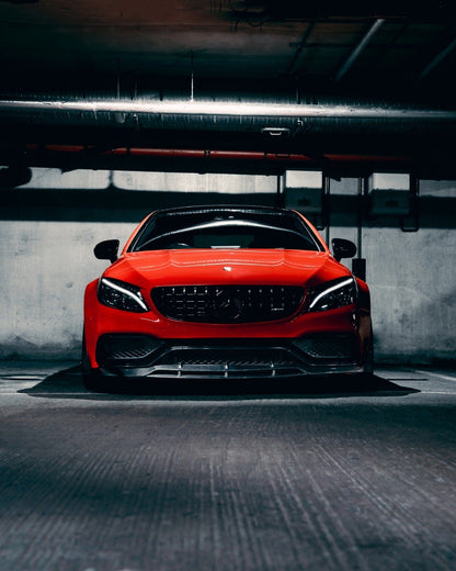 Mercedes-AMG C63 Coupe W205 LCI Facelift 2018-2023 Full Carbon Fibre Body Kit B-Style – Complete Aero Kit: Front Lip Splitter, Side Skirts, Rear Diffuser, Boot/Trunk Spoiler – C-Class W205 Carbon Fiber Styling