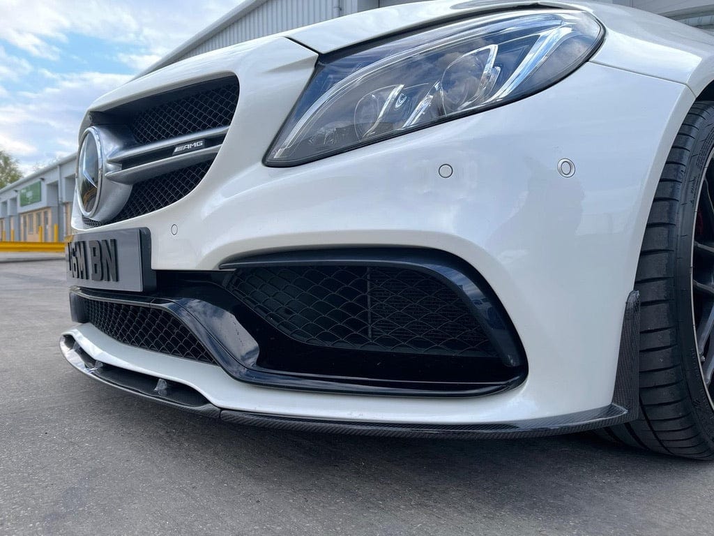 Mercedes-Benz C63 AMG W205/C205 Coupe Carbon Fibre/Fiber Body Kit V1 - Full Aero Styling Kit: Front Splitter, Side Skirts, Rear Diffuser, Boot Lip Spoiler - Pre-LCI 2015-2018 C-Class C63 S