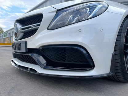 Mercedes-Benz C63 AMG W205/C205 Coupe Carbon Fibre/Fiber Body Kit V1 - Full Aero Styling Kit: Front Splitter, Side Skirts, Rear Diffuser, Boot Lip Spoiler - Pre-LCI 2015-2018 C-Class C63 S
