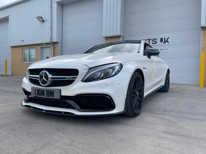 Mercedes-Benz C63 AMG W205/C205 Coupe Carbon Fibre/Fiber Body Kit V1 - Full Aero Styling Kit: Front Splitter, Side Skirts, Rear Diffuser, Boot Lip Spoiler - Pre-LCI 2015-2018 C-Class C63 S