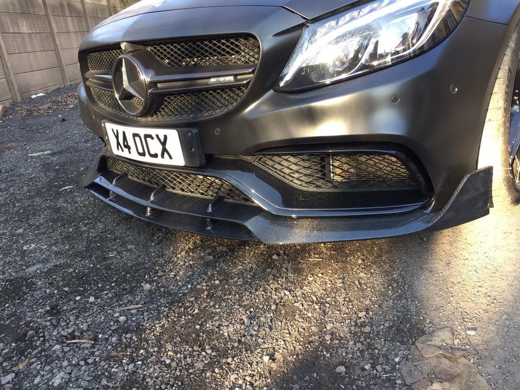Mercedes-Benz AMG C63/C63S W205 Saloon/Sedan 2015-2018 Pre-Facelift Carbon Fibre/Fiber Body Kit – DTM Touring Aero Kit: Front Lip Splitter, Side Skirts, Rear Diffuser, Boot/Trunk Lip Spoiler – CT Carbon