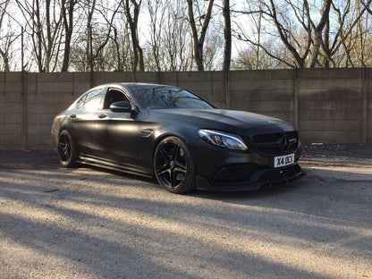 Mercedes-Benz AMG C63/C63S W205 Saloon/Sedan 2015-2018 Pre-Facelift Carbon Fibre/Fiber Body Kit – DTM Touring Aero Kit: Front Lip Splitter, Side Skirts, Rear Diffuser, Boot/Trunk Lip Spoiler – CT Carbon