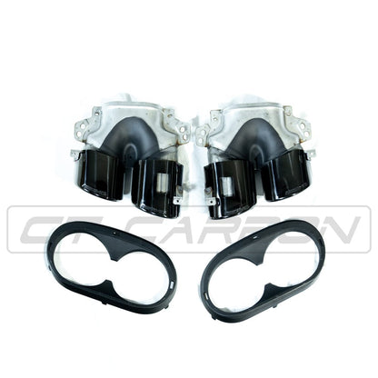 Mercedes-Benz A Class W177 2018-2022 Body Kit Gloss/Piano Black – Front Lip Splitter + Canards, Roof Spoiler, Rear Diffuser (Quad Exit Look) – AMG Line & A35 Aero Styling Pack | Black Pack Upgrade – BLAK by CT