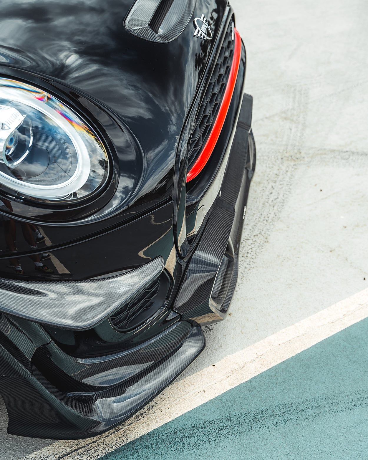 Mini Cooper S F56 JCW/Sport Pack Carbon Fibre Wide Arch Kit – Carbon Fender Flares, Overfenders & Wheel Arch Extensions (2014–2021 3‑Door) by CT Carbon – Gloss Widebody Arches