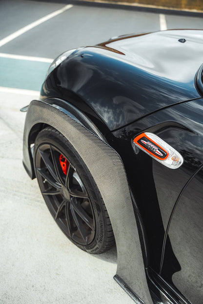 Mini Cooper S F56 JCW/Sport Pack Carbon Fibre Wide Arch Kit – Carbon Fender Flares, Overfenders & Wheel Arch Extensions (2014–2021 3‑Door) by CT Carbon – Gloss Widebody Arches