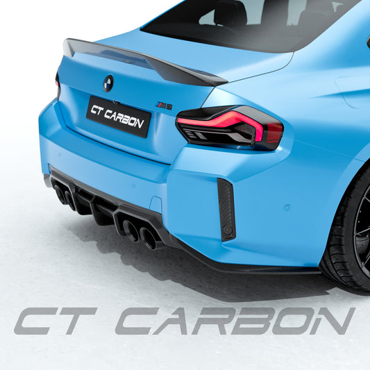 Pre-Order 25% Deposit - CT Design Carbon Fibre Boot/Trunk Lip Spoiler for BMW G87 M2 (2023+) & G42 2 Series Coupe - Decklid Rear Lip Wing, Lightweight Pre-Preg CFRP, OEM+ Fitment