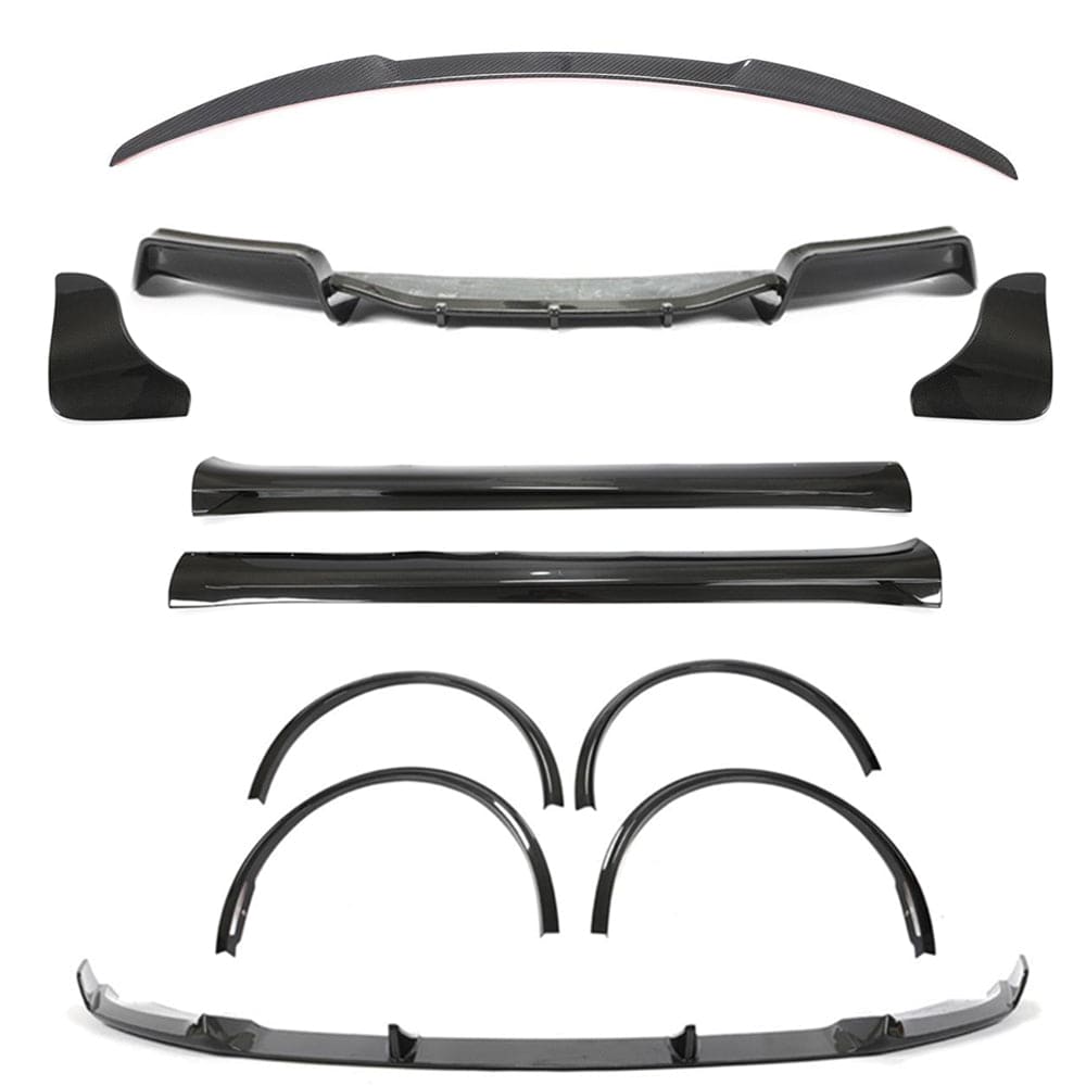 Tesla Model Y Body Kit 2019+ CT Carbon V1 Dry Pre-Preg Carbon Fibre/Fiber Aero Package – Full Exterior Kit: Front Lip Splitter, Rear Diffuser & Canards, Boot/Trunk Spoiler, Side Skirts, Wheel Arch/Fender Trims – OEM+ Performance Styling UK