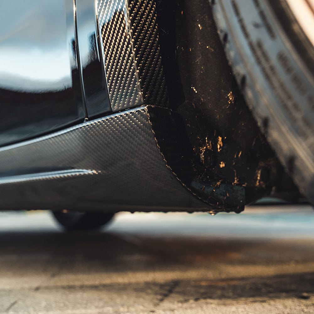 Tesla Model Y Body Kit 2019+ CT Carbon V1 Dry Pre-Preg Carbon Fibre/Fiber Aero Package – Full Exterior Kit: Front Lip Splitter, Rear Diffuser & Canards, Boot/Trunk Spoiler, Side Skirts, Wheel Arch/Fender Trims – OEM+ Performance Styling UK