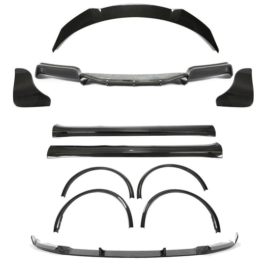 Tesla Model Y Carbon Fibre/Carbon Fiber Body Kit V2 – Full Aero Styling Pack by CT Carbon (2019+): Front Lip Splitter, Side Skirts, Rear Diffuser & Canards, Wheel Arch Flares/Extensions, Rear Spoiler – OEM+ Performance Pre-Preg Exterior Kit UK Stock