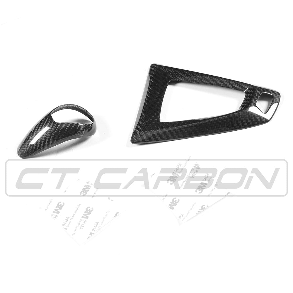 CT Carbon BMW F-Series M DCT Carbon Fiber Gear Shifter & Centre/Center Console Surround Trim LHD – Fits F87 M2, F80 M3, F82/F83 M4, F10 M5, F12/F13 M6, F85 X5M, F86 X6M – Gear Selector/Lever Bezel Cover