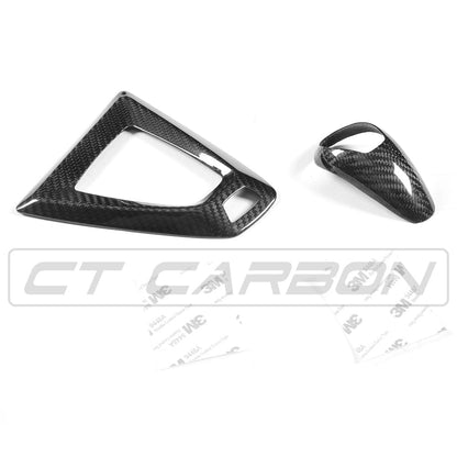 CT Carbon BMW F-Series M DCT Carbon Fiber Gear Shifter & Centre/Center Console Surround Trim LHD – Fits F87 M2, F80 M3, F82/F83 M4, F10 M5, F12/F13 M6, F85 X5M, F86 X6M – Gear Selector/Lever Bezel Cover