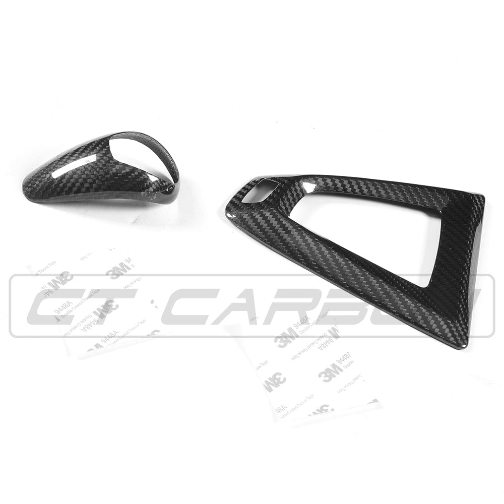 BMW F-Series M DCT Gear Selector Shifter/Lever & Centre/Center Console Surround Trim Kit – Real Carbon Fibre – LHD – F87 M2, F80 M3, F82/F83 M4, F10 M5, F12/F13 M6, F85 X5M, F86 X6M – Replacement/Upgrade by CT Carbon