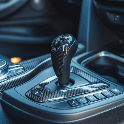 CT Carbon BMW F-Series M DCT Carbon Fiber Gear Shifter & Centre/Center Console Surround Trim LHD – Fits F87 M2, F80 M3, F82/F83 M4, F10 M5, F12/F13 M6, F85 X5M, F86 X6M – Gear Selector/Lever Bezel Cover