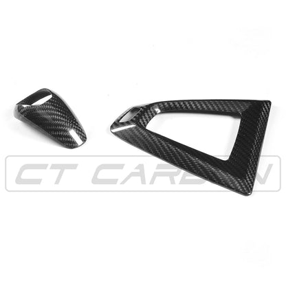 CT Carbon Pre-Preg Carbon Fibre/Carbon Fiber DCT Dual-Clutch Gear Selector/Shifter & Centre Console Surround/Trim Bezel for BMW F-Series M (F87 M2/M2C, F80 M3, F82 F83 M4, F10 M5, F12 F13 M6, F85 X5M, F86 X6M) – RHD Right-Hand Drive OEM+