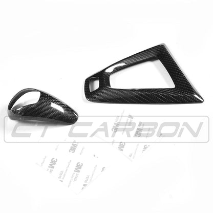 CT Carbon Pre-Preg Carbon Fibre/Carbon Fiber DCT Dual-Clutch Gear Selector/Shifter & Centre Console Surround/Trim Bezel for BMW F-Series M (F87 M2/M2C, F80 M3, F82 F83 M4, F10 M5, F12 F13 M6, F85 X5M, F86 X6M) – RHD Right-Hand Drive OEM+