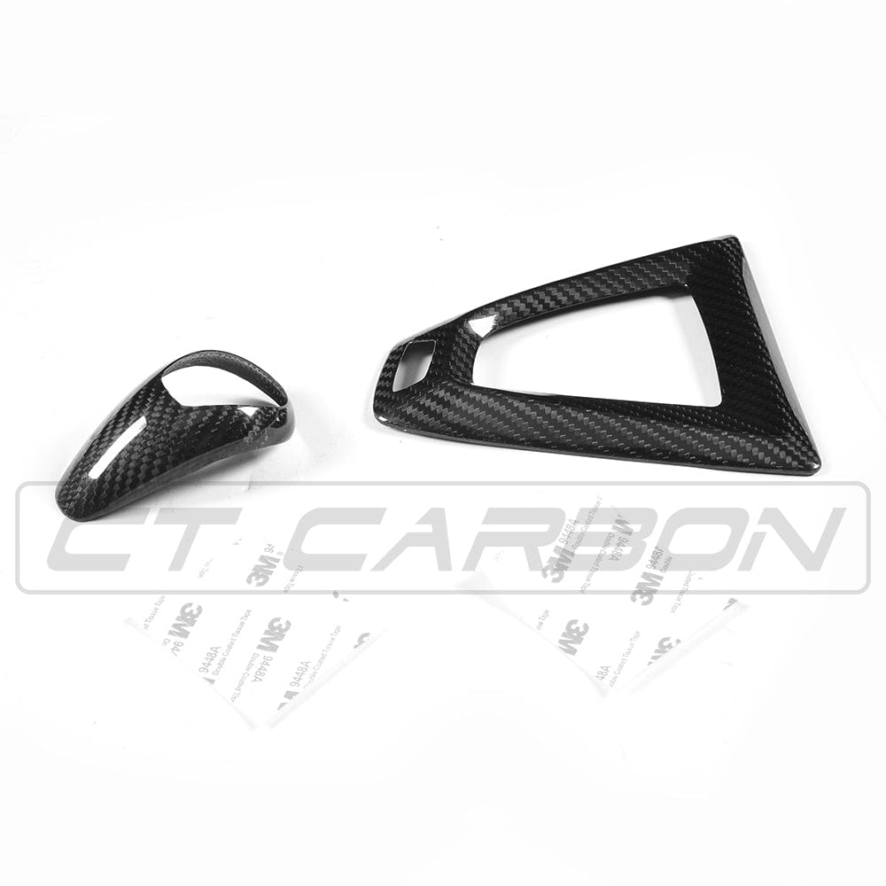 CT Carbon Pre-Preg Carbon Fibre/Carbon Fiber DCT Dual-Clutch Gear Selector/Shifter & Centre Console Surround/Trim Bezel for BMW F-Series M (F87 M2/M2C, F80 M3, F82 F83 M4, F10 M5, F12 F13 M6, F85 X5M, F86 X6M) – RHD Right-Hand Drive OEM+