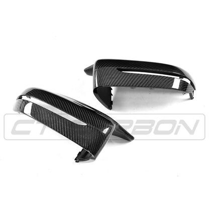 CT Carbon BMW G-Series 2/3/4/5 (G42 G20 G21 G22 G23 G26 G30 G31) Carbon Fibre/Fiber Mirror Caps/Covers – Wing/Door Mirror Housings Shell Replacements – OEM+ LHD Only (excl. M240i)