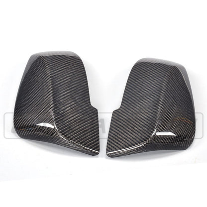 BMW F-Series Carbon Fibre Replacement Mirror Caps – OEM Style Wing/Side Door Mirror Covers for F20 F21 F22 F23 F30 F31 F32 F33 & F87 M2 (2015-2020) – M Sport Fitment – Real Carbon Housing Shells