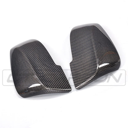 BMW F-Series Carbon Fibre Mirror Caps - Wing/Side Door Mirror Covers & Housings, M Performance Style - F20 F21 F22 F23 F30 F31 F32 F33 F87 - 1 2 3 4 Series & M2 - Gloss OEM Replacement for M Sport (2015-2020)