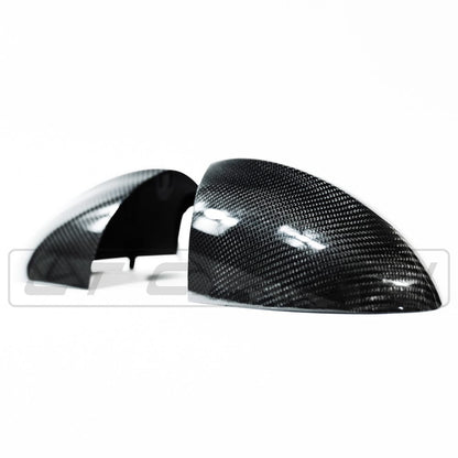 BMW M3 E90 E92 E93 Carbon Fibre/Fiber Mirror Covers | Side/Wing/Door Mirror Caps Housings Shells | Gloss Pre-Preg OEM-Style Full Replacement by CT Carbon | E9X M3 2007-2013