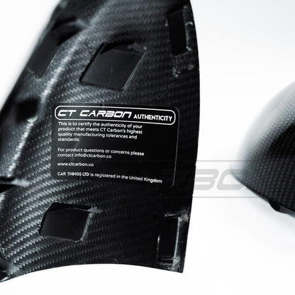 BMW M3 E90 E92 E93 Carbon Fibre/Fiber Mirror Covers | Side/Wing/Door Mirror Caps Housings Shells | Gloss Pre-Preg OEM-Style Full Replacement by CT Carbon | E9X M3 2007-2013