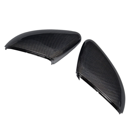 VW Volkswagen Golf Mk7/Mk7.5 Carbon Fibre/Fiber Wing Mirror Caps Covers – Gloss OEM+ Replacement Door Mirror Shells Housings for Golf GTI & R (2014–2020) by CT Carbon – Pair
