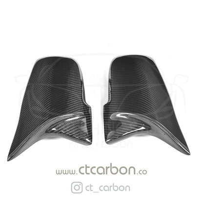 BMW F Series Carbon Fibre Wing Mirror Caps/Covers – Gloss Carbon M Style Replacement Shells | F20 F21 F22 F23 F30 F31 F32 F33 | 1 2 3 4 Series & F87 M2 | OEM+ Mirror Housings by CT Carbon